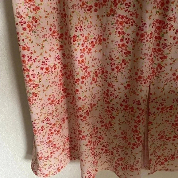 Est.1946 Floral Print Retro V-Neck Puff Sleeve Cottagecore Retro Midi Dress S - Picture 5 of 9